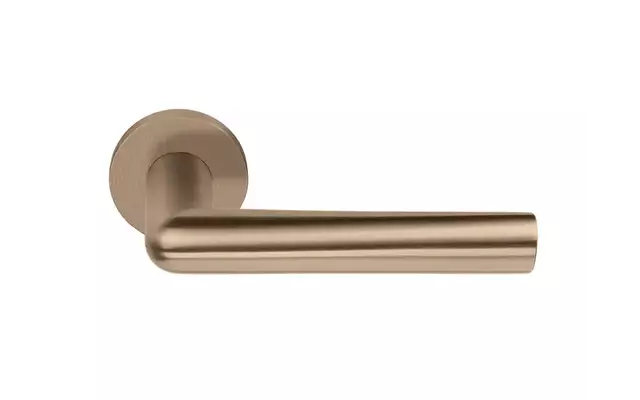 Deurkruk PVD licht brons Inc Piet Boon op verende rozet PBI101-G